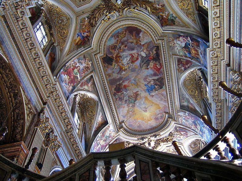 Giovanni Battista Gaulli Called Baccicio Triumph of Franciscan Order. Rome, Church of the SS. Apostoli. Spain oil painting art